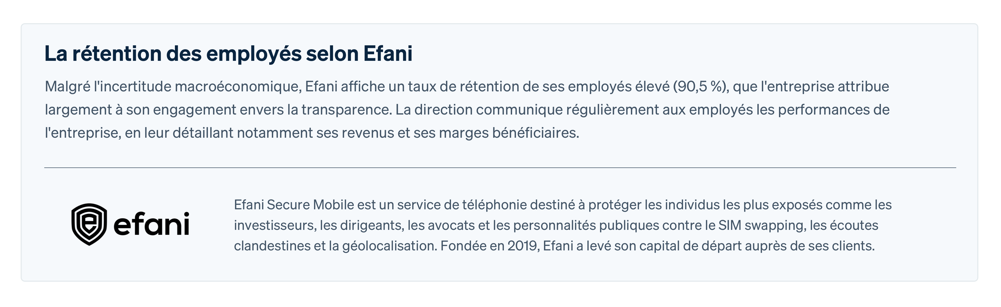 Customer Efani - FR