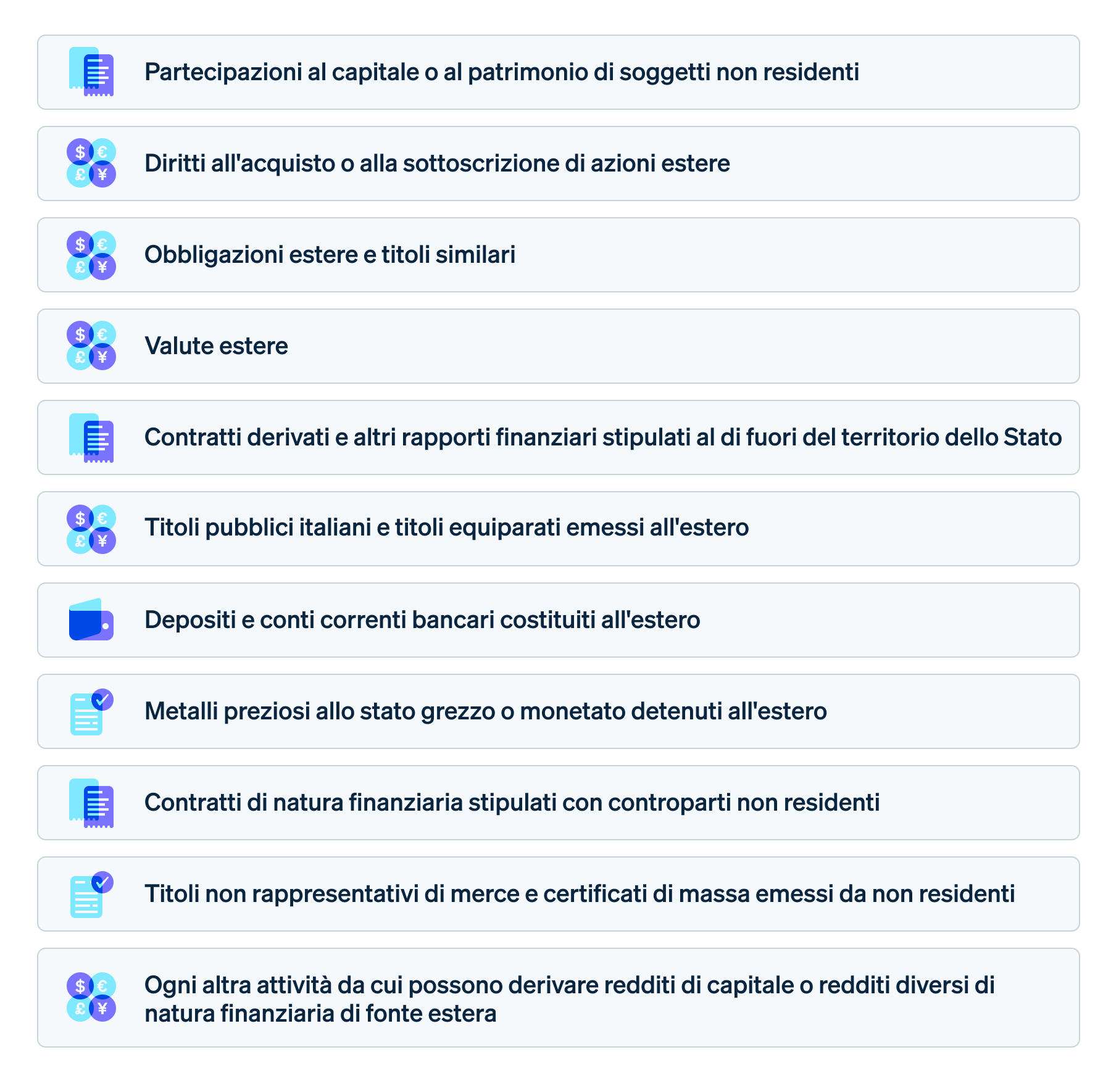 IVAFE: attività finanziarie da dichiarare | Stripe - Scopri quali sono le attività finanziarie estere da dichiarare ai fini IVAFE