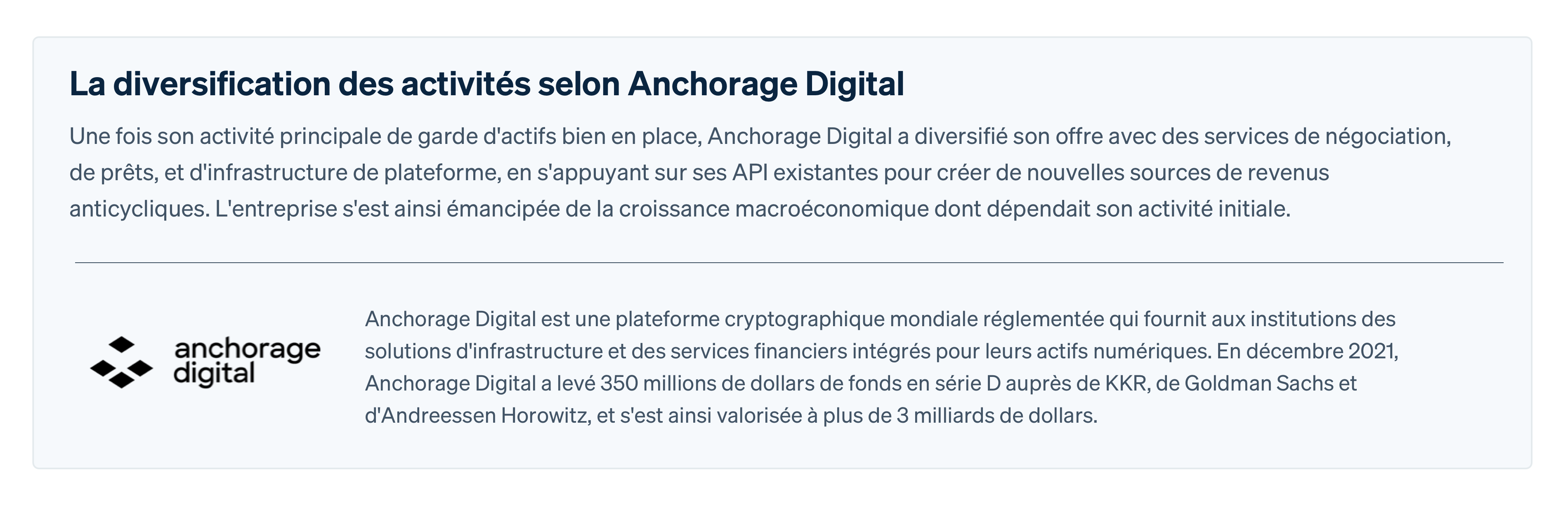 Customer Anchorage Digital - FR