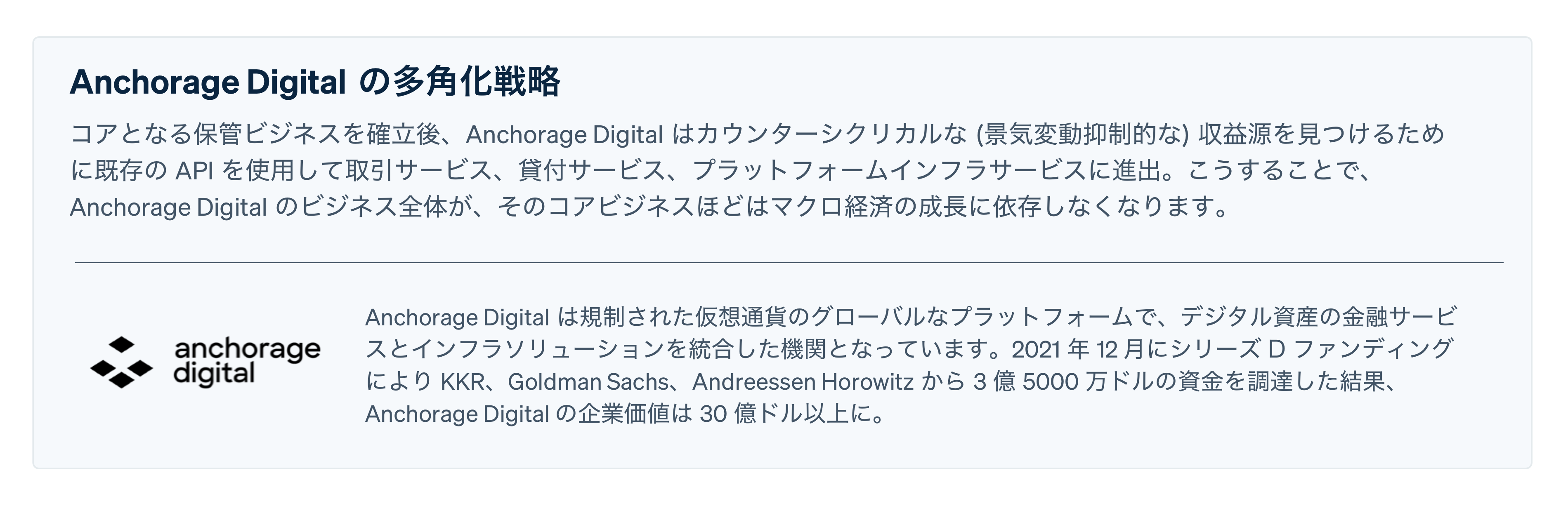 Customer Anchorage Digital - JA