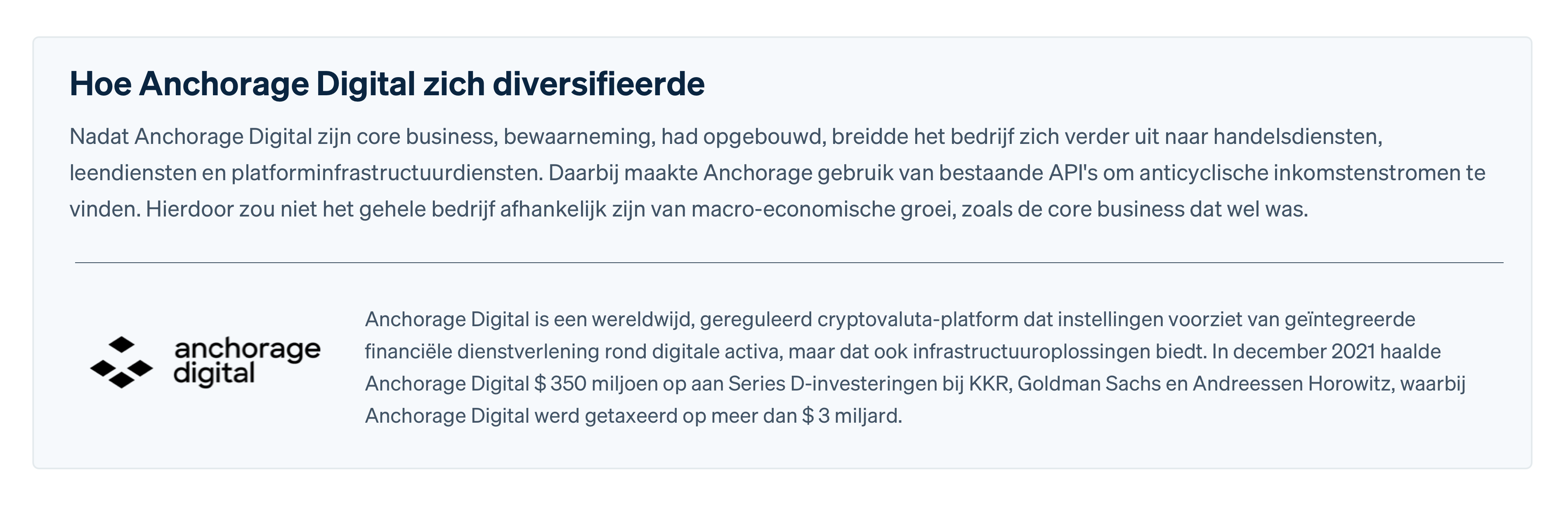 Customer Anchorage Digital - NL