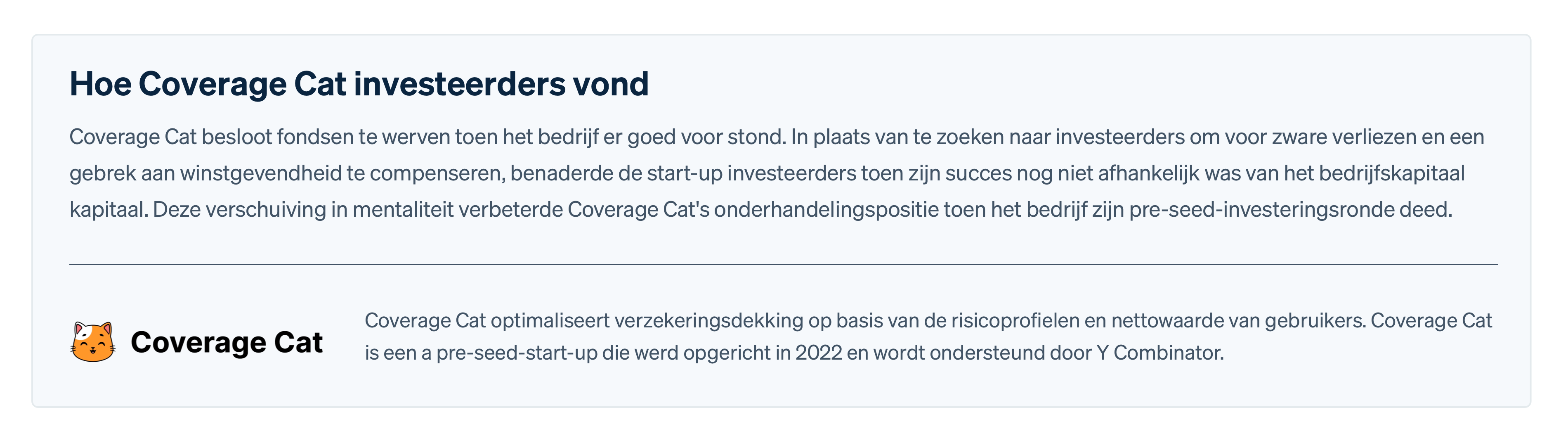 Customer Coverage Cat Copy - NL