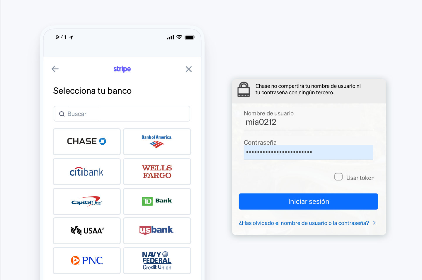 verifying the customer’s bank account instantly - ES