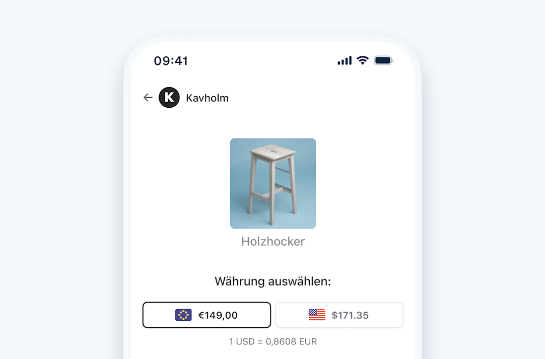 Localized checkout