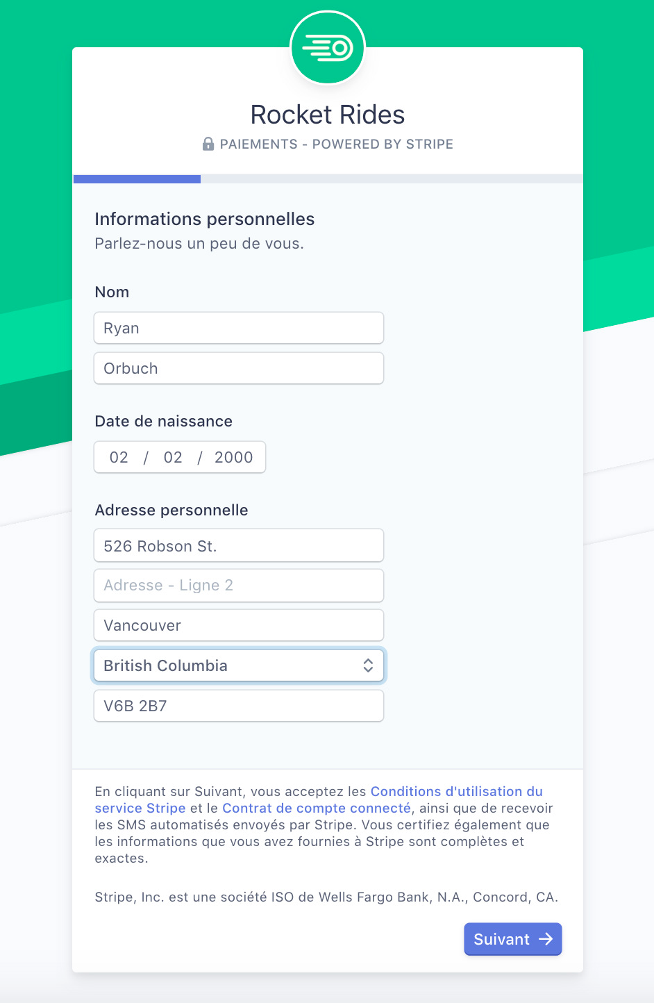 Connect onboarding localized flow