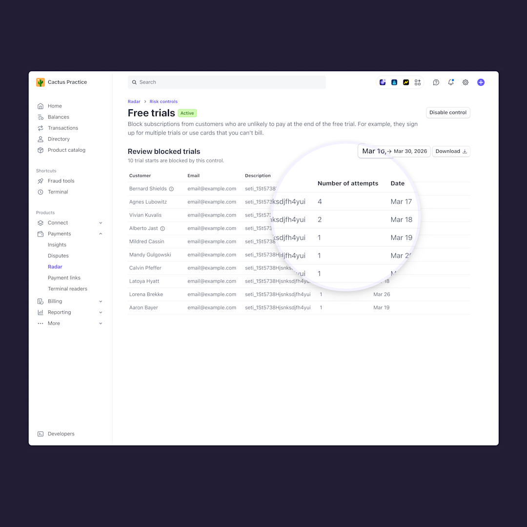 Blog > Radar free trial control > Index