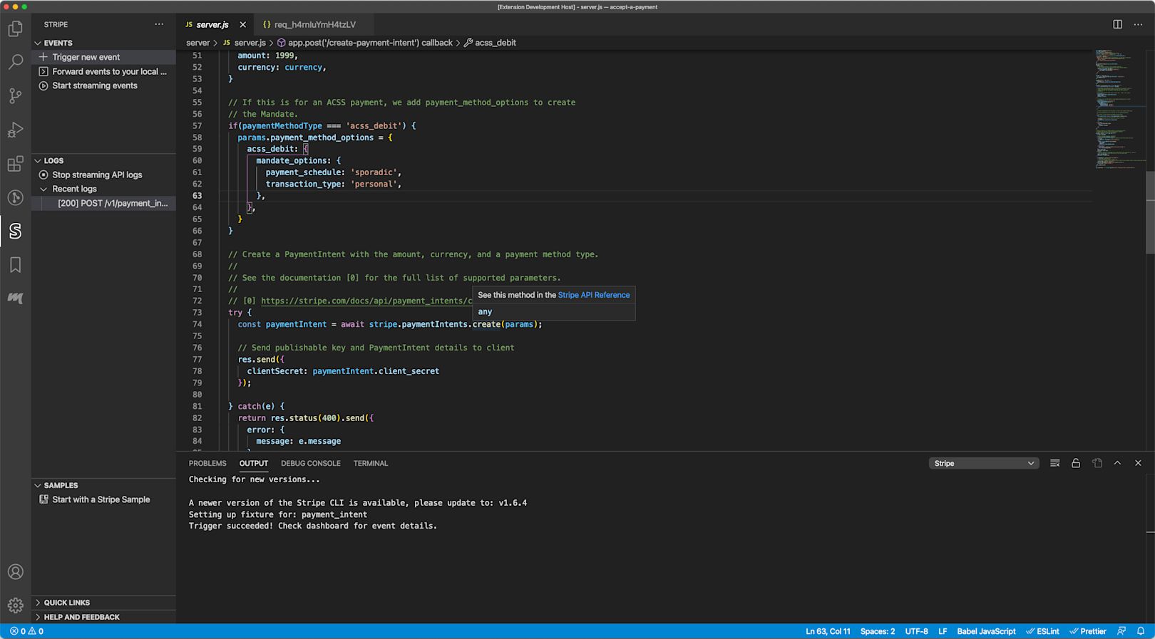 VS Code > API image