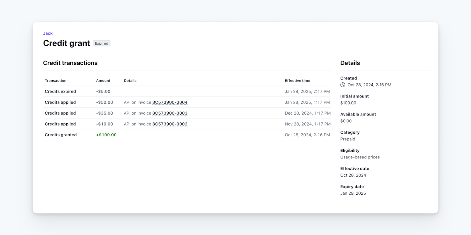 Blog > Introducing credits for usage-based billing > Credit grants image