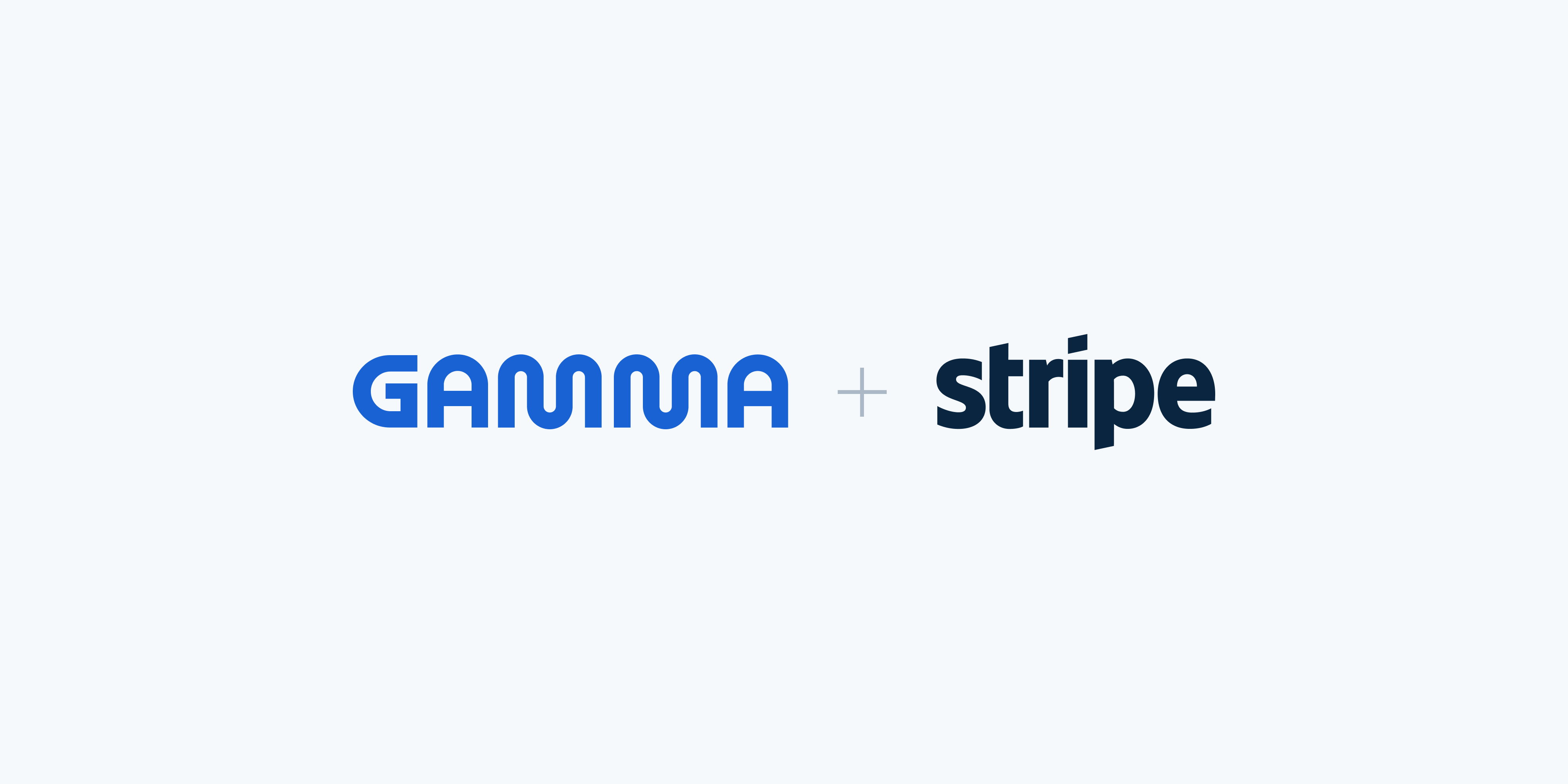 Gamma + Stripe logo lockup