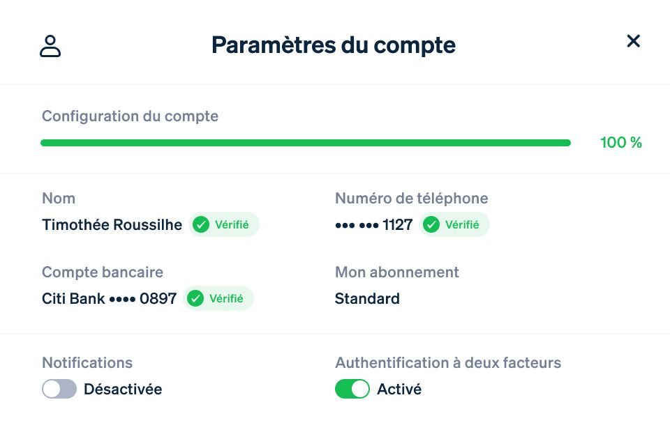 Financial connections account settings.latin-frca