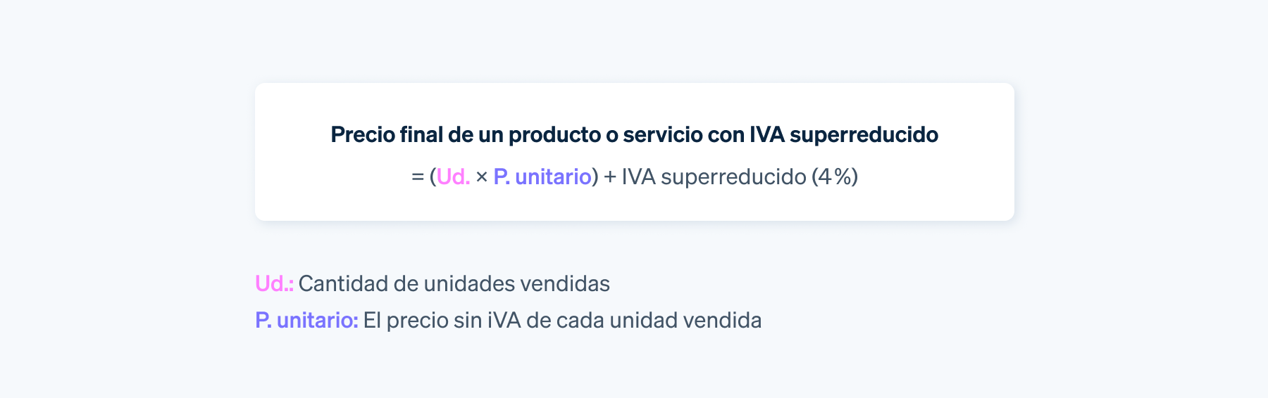 Cómo calcular el precio con IVA superreducido en España - En esta imagen, se muestra el cálculo de un importe tras añadir el 4 % de IVA superreducido.