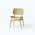 Image of an oak dining chair product in a mobile payments graphic