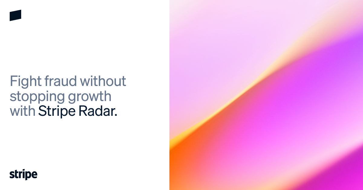 Stripe Radar website preview